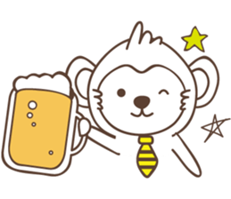white business monkey sticker #11296614