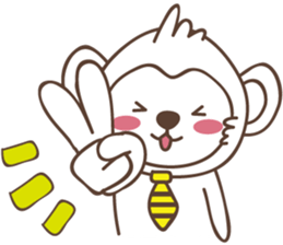 white business monkey sticker #11296615