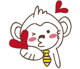 white business monkey sticker #11296616
