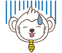 white business monkey sticker #11296617