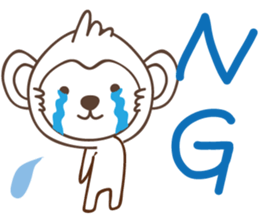 white business monkey sticker #11296618