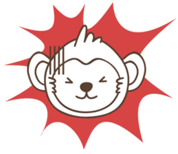white business monkey sticker #11296620