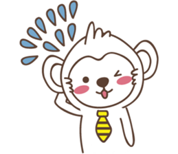 white business monkey sticker #11296621