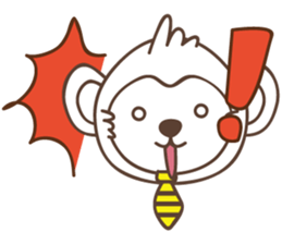 white business monkey sticker #11296622