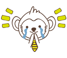 white business monkey sticker #11296624