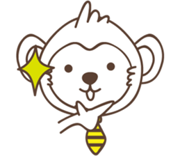 white business monkey sticker #11296627