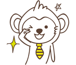 white business monkey sticker #11296629