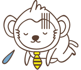 white business monkey sticker #11296633