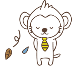 white business monkey sticker #11296634