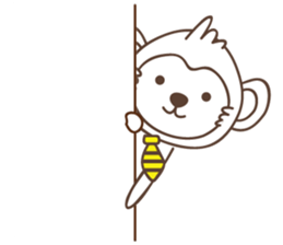 white business monkey sticker #11296635