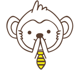 white business monkey sticker #11296636