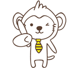 white business monkey sticker #11296639