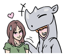 AsB - 119 Rhino Love Club sticker #11297180