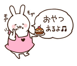 Everyday friendly housewife rabbit sticker #11297646