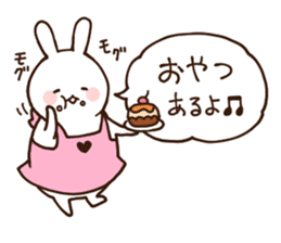 Everyday friendly housewife rabbit sticker #11297646
