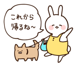 Everyday friendly housewife rabbit sticker #11297650