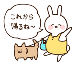 Everyday friendly housewife rabbit sticker #11297650