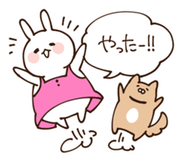 Everyday friendly housewife rabbit sticker #11297654