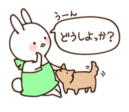 Everyday friendly housewife rabbit sticker #11297656