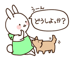 Everyday friendly housewife rabbit sticker #11297656