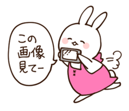 Everyday friendly housewife rabbit sticker #11297660