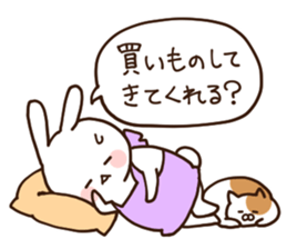 Everyday friendly housewife rabbit sticker #11297666