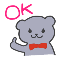 Sticker of leisurely gray bear sticker #11299143