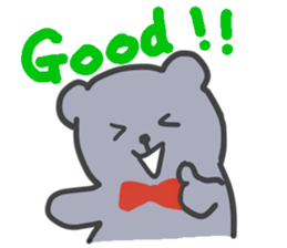Sticker of leisurely gray bear sticker #11299144
