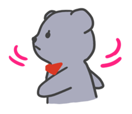 Sticker of leisurely gray bear sticker #11299145