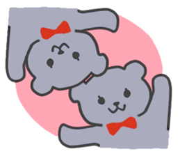 Sticker of leisurely gray bear sticker #11299147