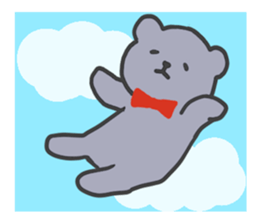 Sticker of leisurely gray bear sticker #11299148