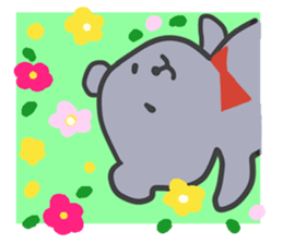 Sticker of leisurely gray bear sticker #11299149