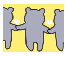 Sticker of leisurely gray bear sticker #11299152