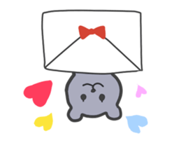 Sticker of leisurely gray bear sticker #11299157