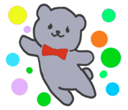Sticker of leisurely gray bear sticker #11299159