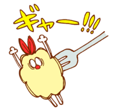 fried shrimp rabbit sticker #11302894