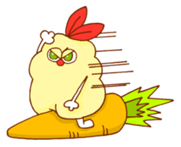 fried shrimp rabbit sticker #11302915