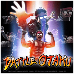 Jpanese BATTLE OTAKU Sticker