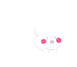 Pure white usyagi sticker #11305945