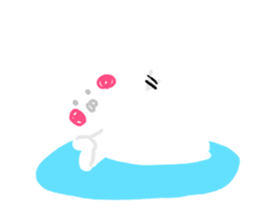 Pure white usyagi sticker #11305959