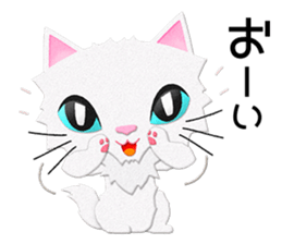 White cat Sanday 2 sticker #11306023