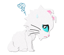 White cat Sanday 2 sticker #11306025