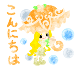 Girls with pretty umbrellas sticker #11306361