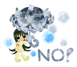 Girls with pretty umbrellas sticker #11306367