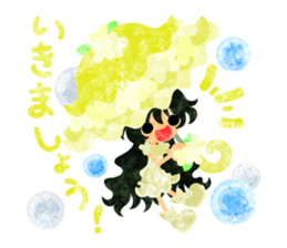 Girls with pretty umbrellas sticker #11306369