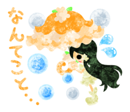 Girls with pretty umbrellas sticker #11306384