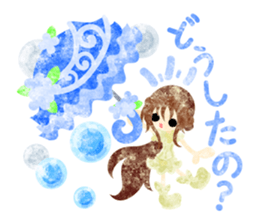 Girls with pretty umbrellas sticker #11306388