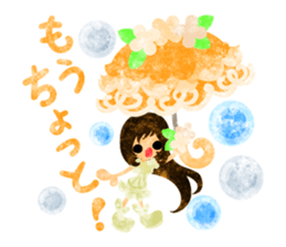 Girls with pretty umbrellas sticker #11306393