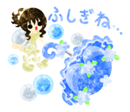 Girls with pretty umbrellas sticker #11306397