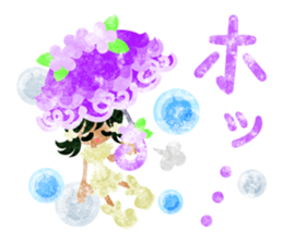 Girls with pretty umbrellas sticker #11306398